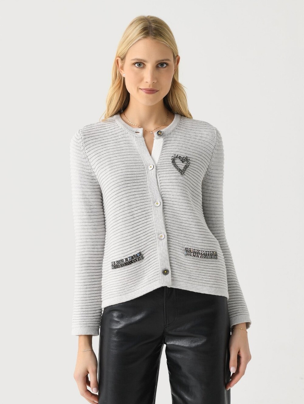 KERRI ROSENTHAL Gemma Cardigan Gray
